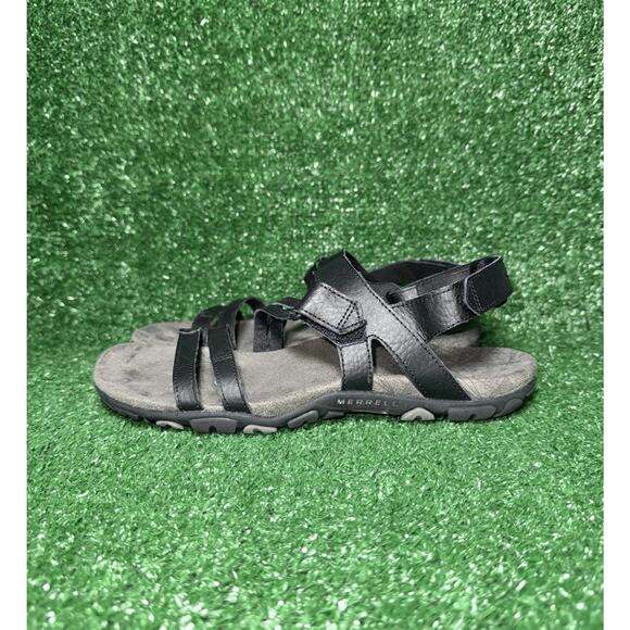 Merrell Sandspur Rose Convert Black Gladiator Leather Strap Sandal Womens Size 8 - Picture 4 of 8